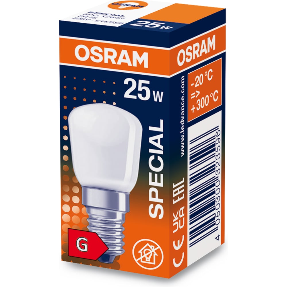 Изображение товара Бытовая галогенная лампа Osram SPC.T26/57 FR E14 25Вт 160Лм