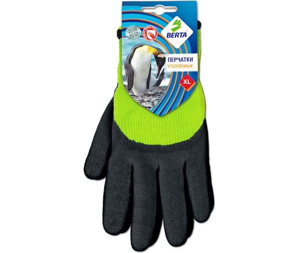 Изображение товара Зимние рабочие махровые полиакриловые перчатки с латексным покрытием БЕРТА 532