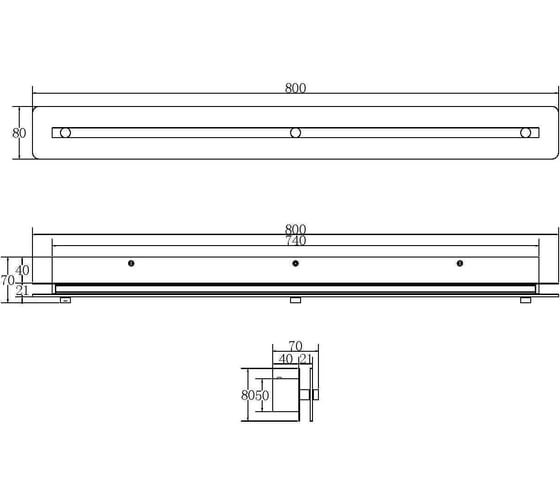 Изображение товара Настенный светильник (бра) MAYTONI maya led 23w алюминий хром P091WL-L21CH3K