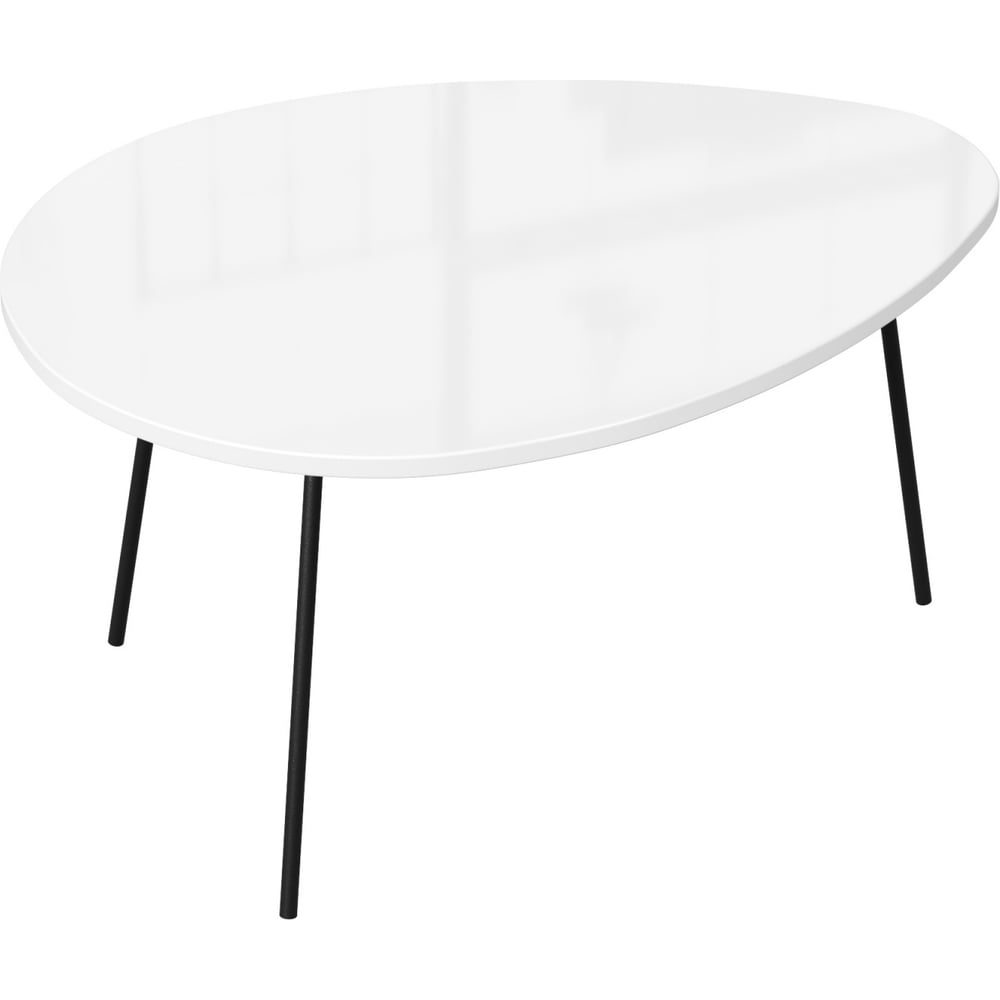 Изображение товара Журнальный стол Любимый дом Тип 3 низкий белый глянец мдф