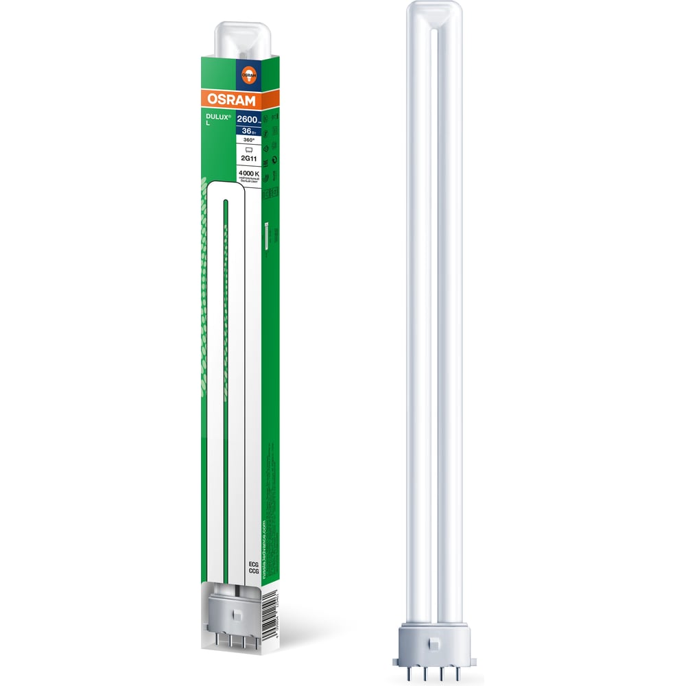 Изображение товара Лампа OSRAM DULUX L 36W/840 2G11 - компактная люминесцентная