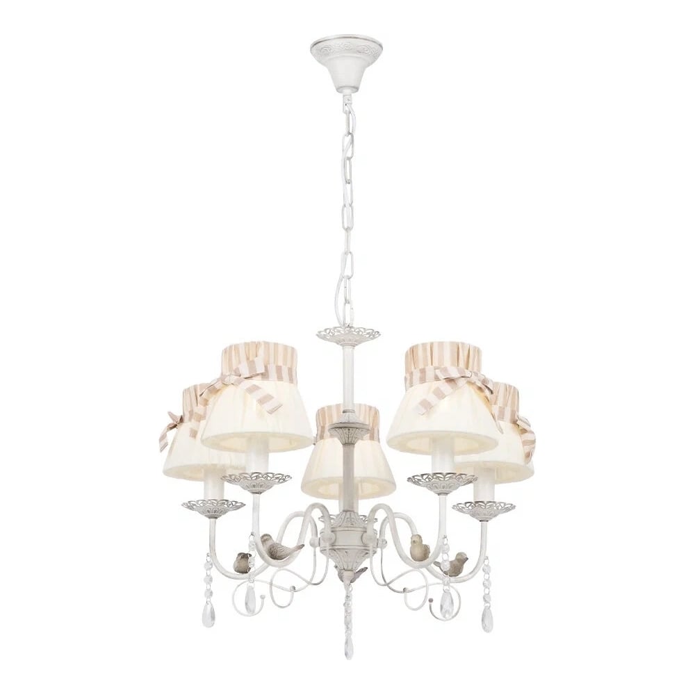 Изображение товара Люстра Freya Fable 5хE14x40W классика белая с золотом в стиле FABLE