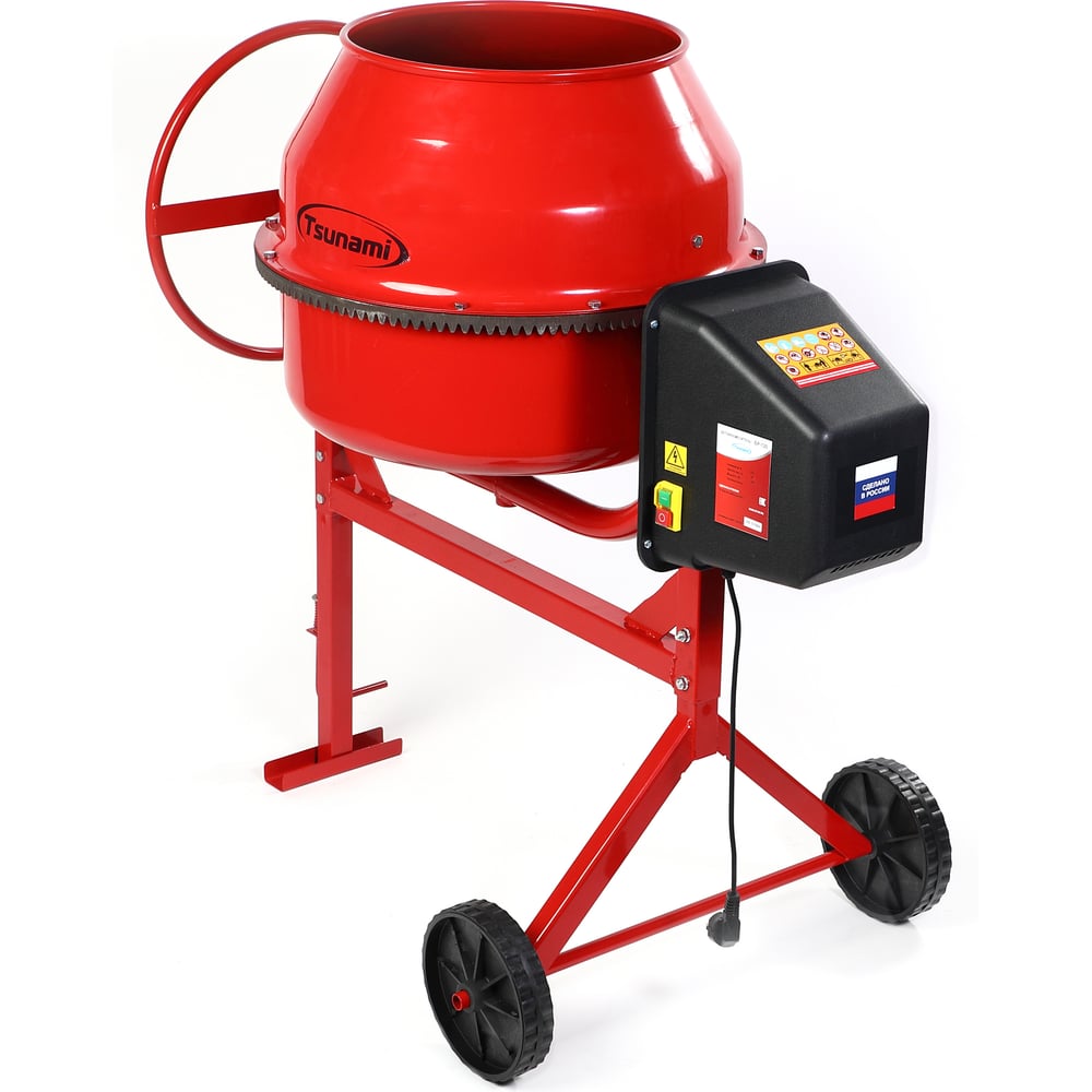 Изображение товара Бетоносмеситель TSUNAMI БР 140 550Вт, чугунный венец I1061231000140