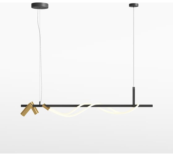 Изображение товара Подвесной светильник MAYTONI tau led 30w алюминий черный с золотом MOD166PL-L30GB3K