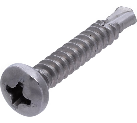 Изображение товара Саморез RMG полукруглый, сверло, DIN 7504 М(N) нерж. сталь (А2) 3,9x25 (1600 шт) СПСВ-7504М-039-0025-01600