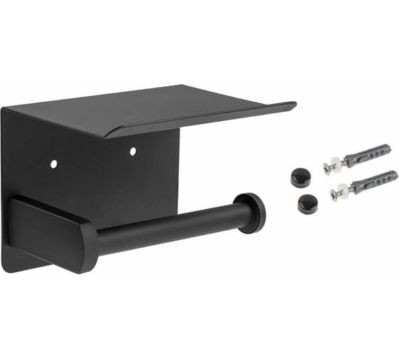 Изображение товара Держатель для туалетной бумаги PERFECTO LINEA с полкой, нержавеющая сталь 35-031010