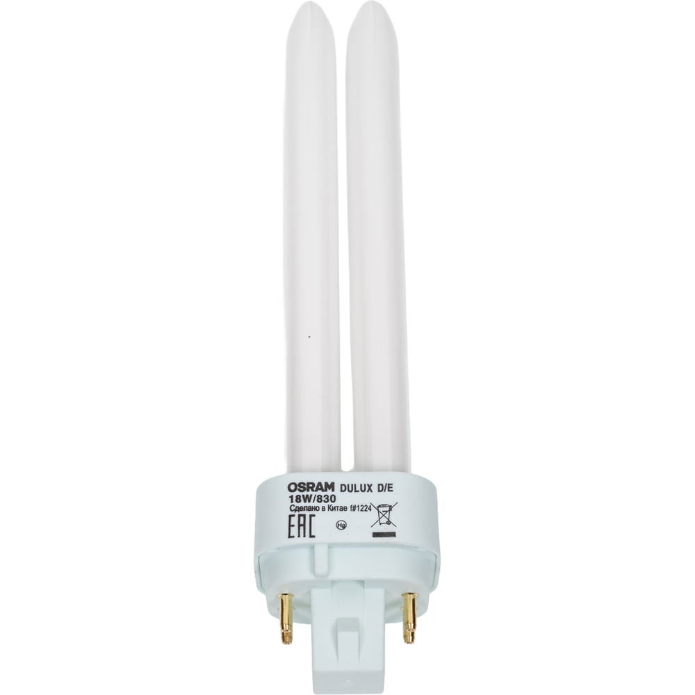 Изображение товара Люминесцентная компактная лампа DULUX D/E 18W/830 G24q-2 4050300327211 4099854122354