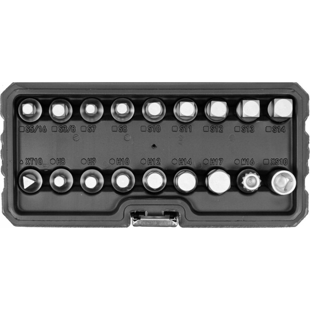 Изображение товара Набор головок для маслосливных пробок YATO 18 предметов кейс YT-05991