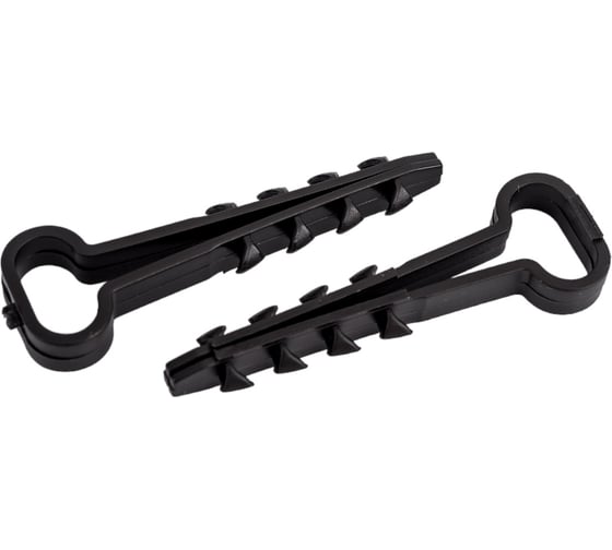 Изображение товара Дюбель-хомут для плоского кабеля EKF 6х12 мм черный 10 шт. plc-cd-6x12b-r