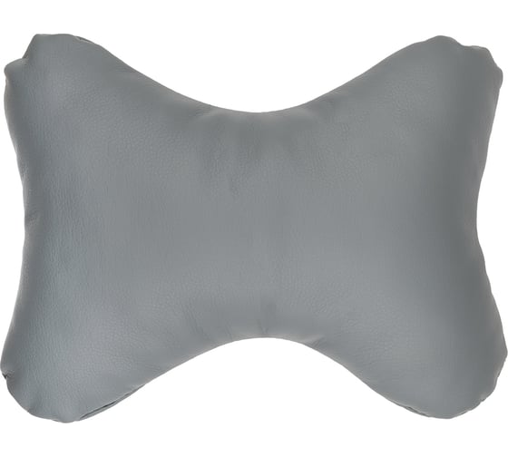 Изображение товара Подушка на подголовник SKYWAY 30х20 см экокожа, серый S08002018