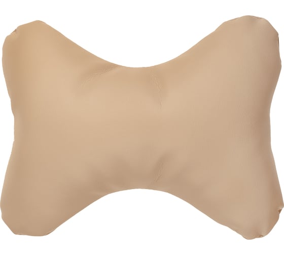 Изображение товара Подушка на подголовник SKYWAY 30х20 см, экокожа, песочный S08002015