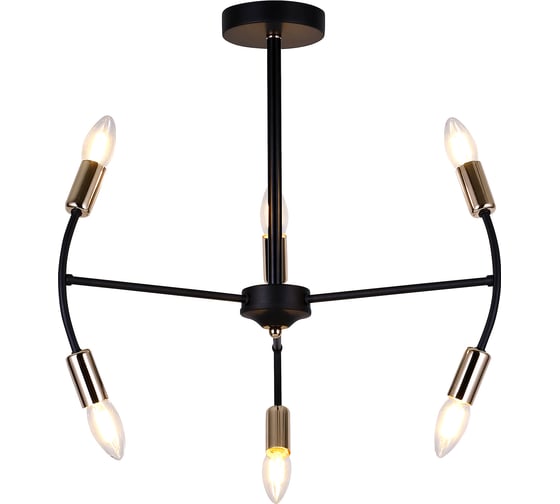 Изображение товара Люстра Freya ingrid 6хe14x40w, металл, черный FR5087PL-06B