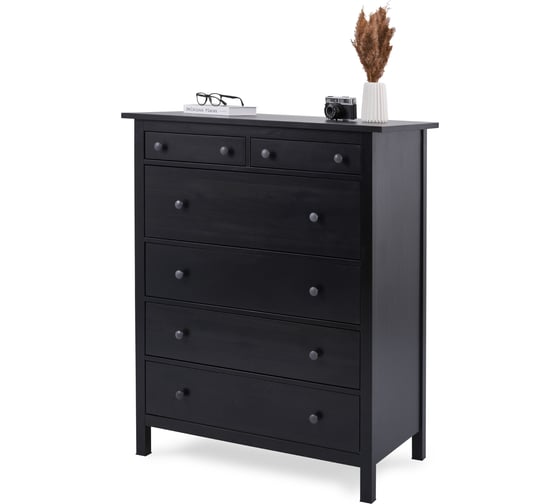 Изображение товара Комод Лузалес КЫМÖР 6 ящиков 108х131х50 черный 5031020405