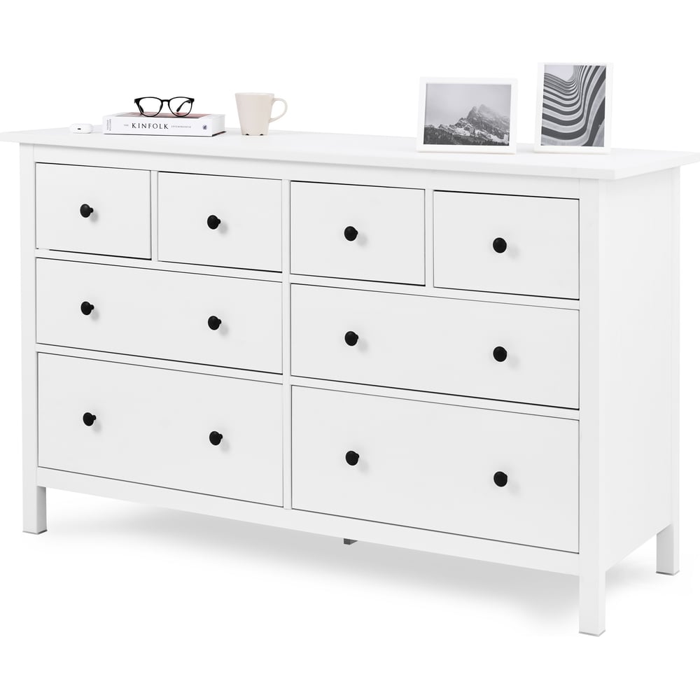 Изображение товара Комод Лузалес КЫМÖР 8 ящиков белый скандинавский стиль массив сосны