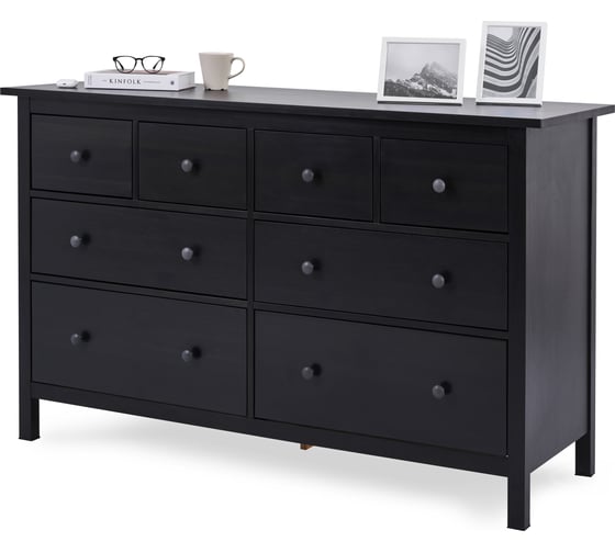 Изображение товара Комод Лузалес КЫМÖР 8 ящиков 160х96х50 черный 5031020505