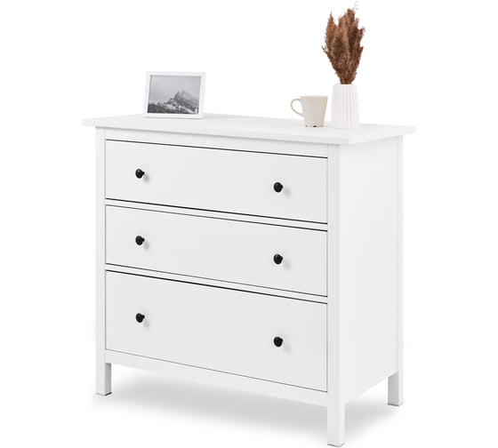 Изображение товара Комод Лузалес КЫМÖР 3 ящика 108х96х50 белый/светло-коричневый 5031020211