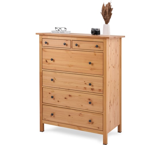 Изображение товара Комод Лузалес КЫМÖР 6 ящиков 108х131х50 светло-коричневый 5031020404