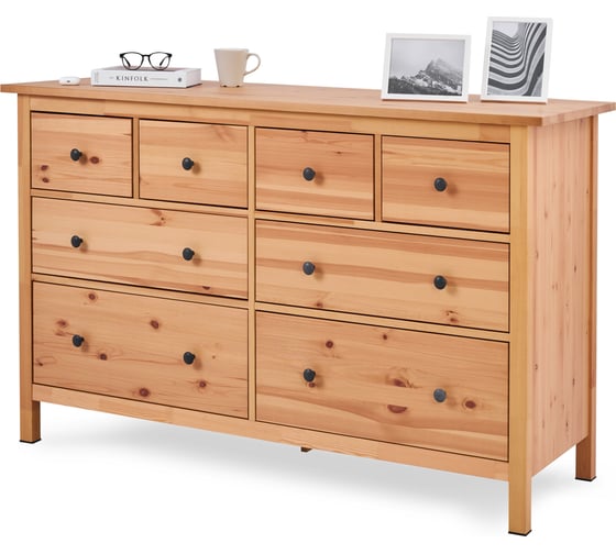 Изображение товара Комод Лузалес КЫМÖР 8 ящиков 160х96х50 светло-коричневый 5031020504