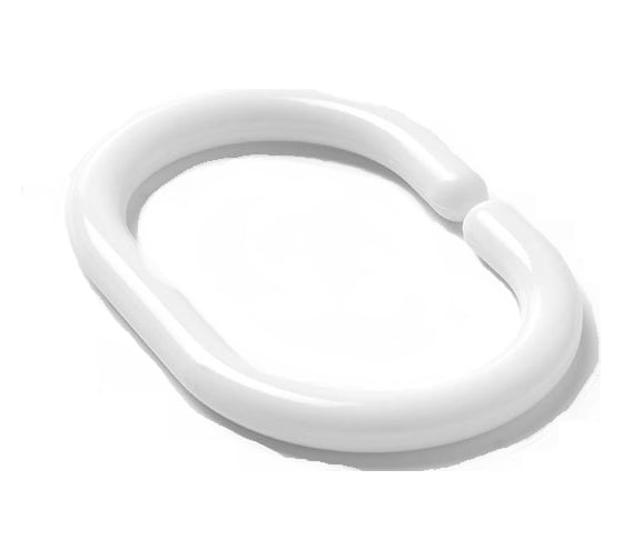 Изображение товара Набор колец для шторы в ванную комнату IDDIS White RID011P
