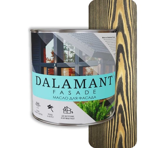 Изображение товара Масло для фасада Dalamant Fasade эбен, 2 л ДЛ-00001159