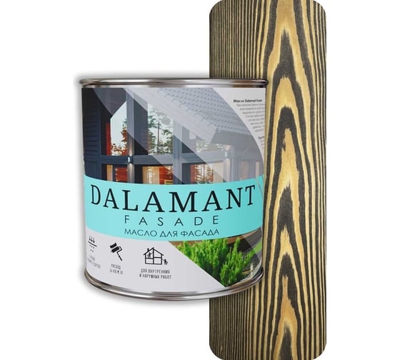 Изображение товара Масло для фасада Dalamant Fasade эбен, 0.7 л ДЛ-00001149
