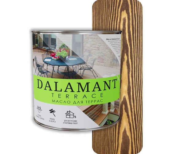 Изображение товара Масло для террас Dalamant Terrace орех гварнери, 2 л ДЛ-00001136