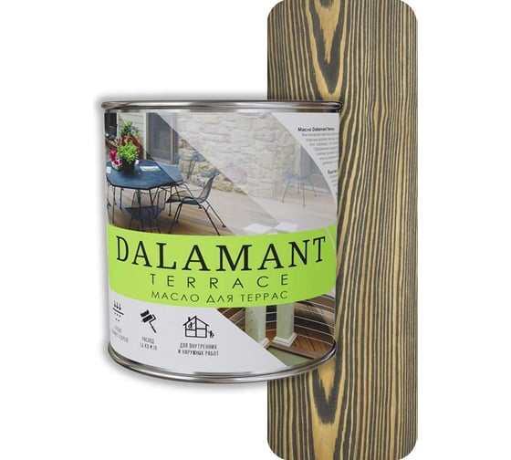 Изображение товара Масло для террас Dalamant Terrace графит, 0.7 л ДЛ-00001122