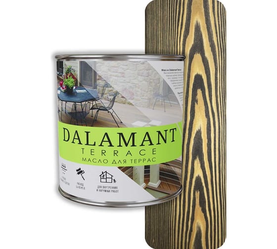 Изображение товара Масло для террас Dalamant Terrace эбен, 0.7 л ДЛ-00001129