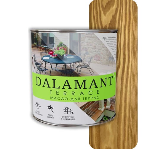 Изображение товара Масло для террас Dalamant Terrace тик, 2 л ДЛ-00001138