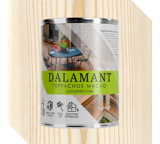 Изображение товара Масло террасное Dalamant Белый 0,7л ДЛ-00001120