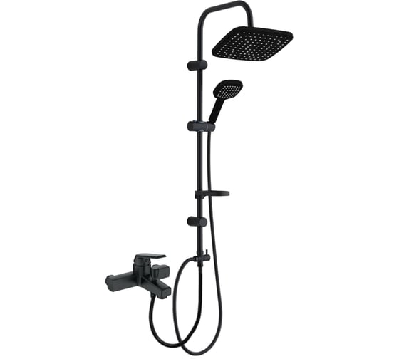 Изображение товара Душевая система с смесителем для ванны OneLife черный матовый P02-844b