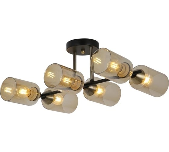 Изображение товара Люстра Freya glow 6хe27x60w, металл, черный и бронза FR5129PL-06B