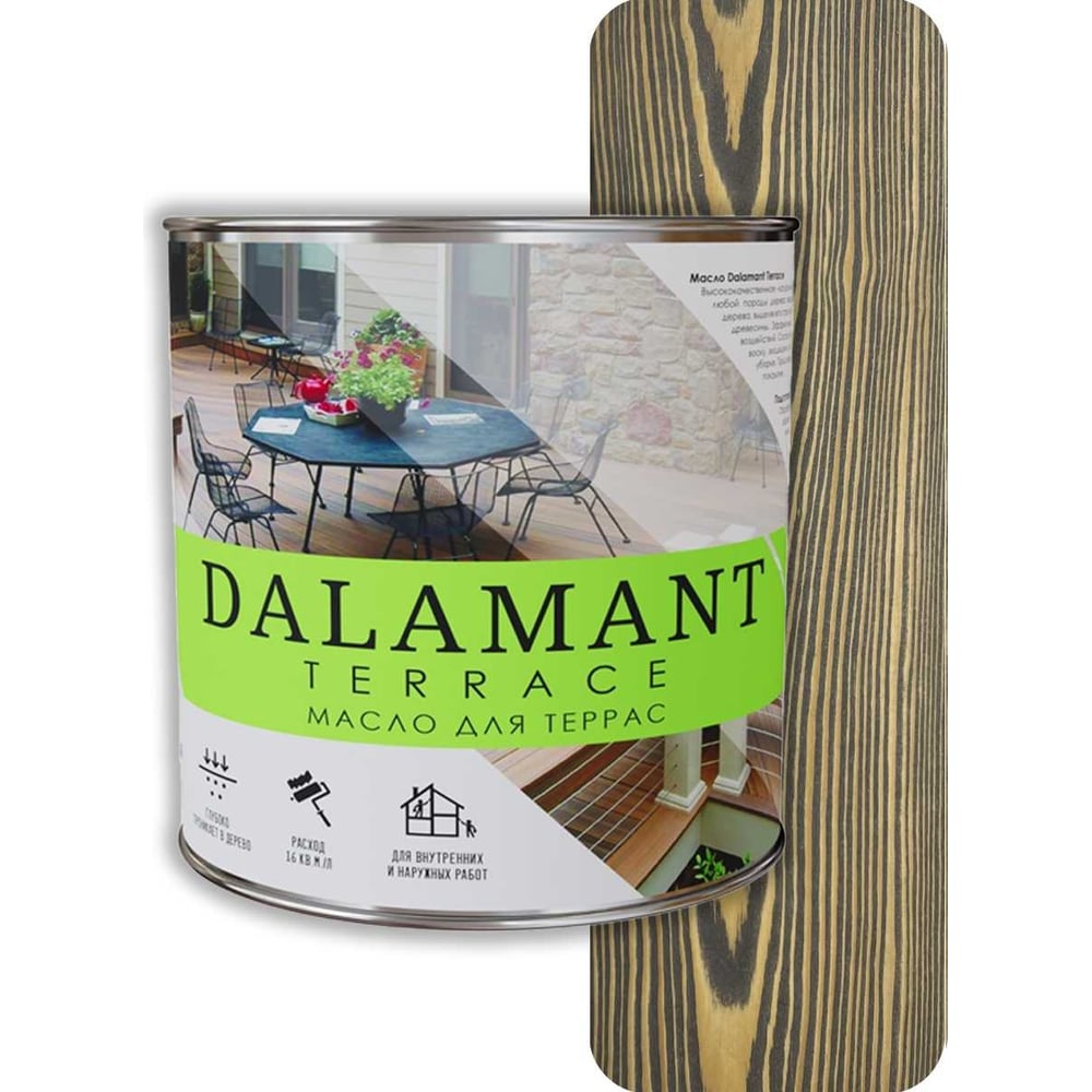 Изображение товара Масло для террас Dalamant Terrace графит, 2 л