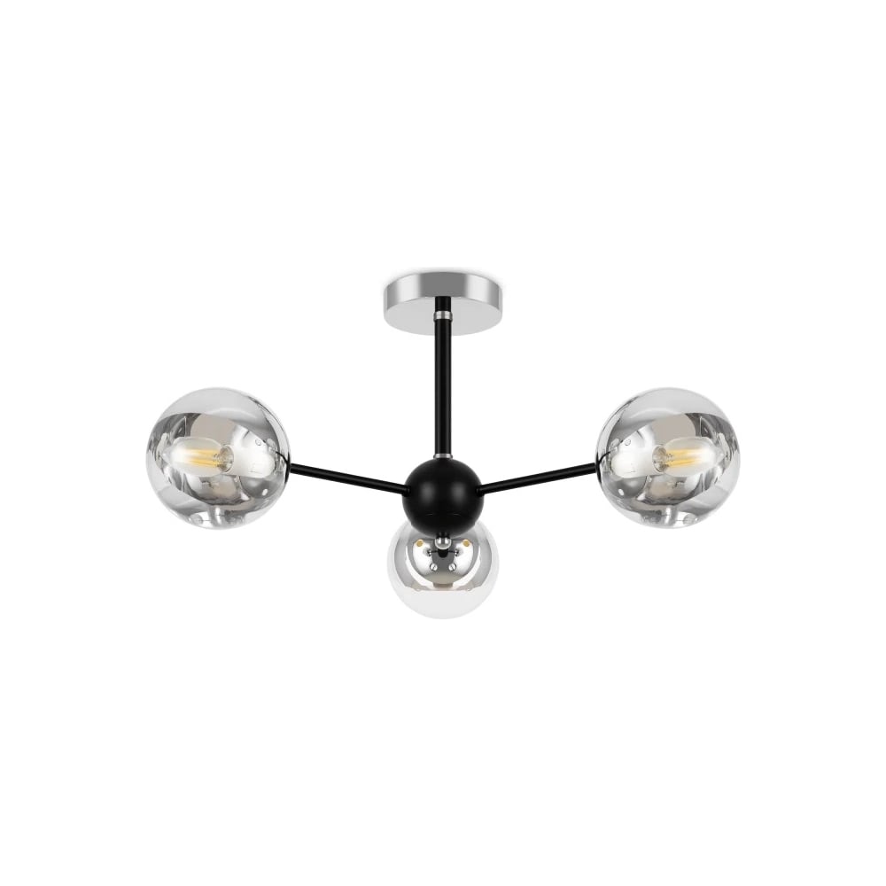 Изображение товара Подвесной светильник Freya sonnet 3хe14x40w, металл, черный и хром FR5271PL-03B