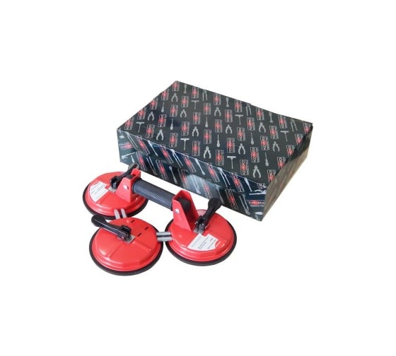 Изображение товара Трехзажимной съемник стекол с присосками диаметр 145мм, грузоподъемность 75кг ROCKFORCE RF-63406(18565)