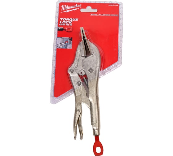 Изображение товара Ручной зажим Milwaukee TORQUE LOCK с плоскими губками 8" 200мм NEW 4932471734