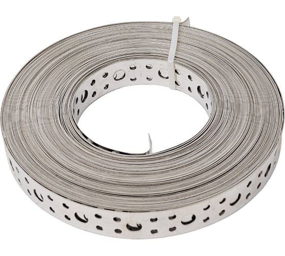 Изображение товара Перфорированная монтажная лента BILTI 20x0,4 мм, 25 м.п., нержавейка, 1 шт. Б-ПМЛНЖ-20*0.4/25-Х283