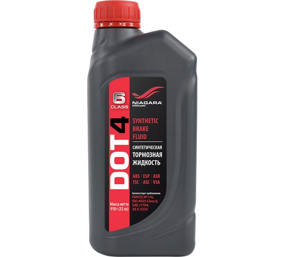 Изображение товара Тормозная жидкость NIAGARA Ниагара ДОТ-4 Class 6 910 гр 001005046069