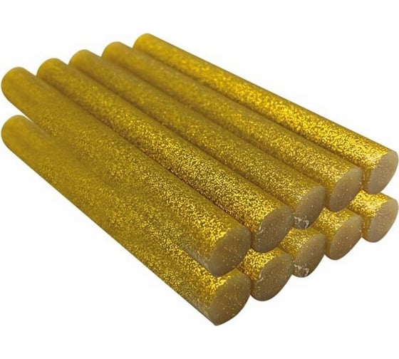 Изображение товара Клей термоплавкий в стержнях золото, 11х200 мм, 10 шт Mebax 00-00002834