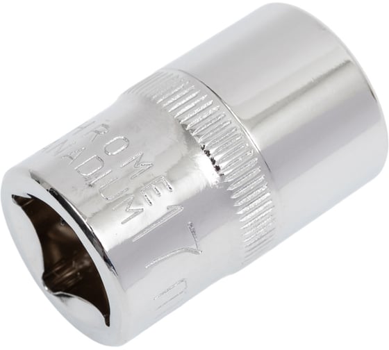 Изображение товара Головка торцевая 6-гранная с насечкой FLANK 17 мм, 1/2" DR, CrV Pobedit 2843517