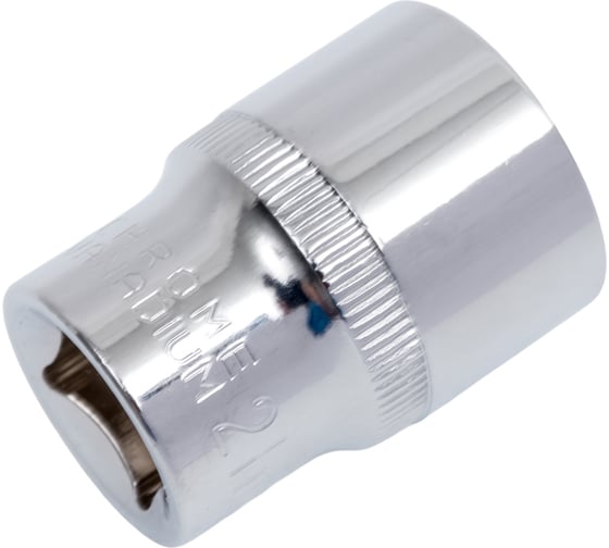 Изображение товара Головка торцевая 6-гранная с насечкой FLANK 21 мм, 1/2" DR, CrV Pobedit 2843521