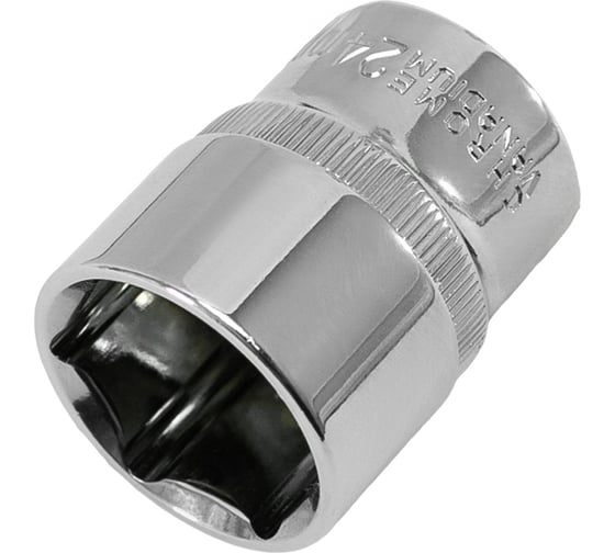 Изображение товара Головка торцевая 6-гранная с насечкой FLANK 24 мм, 1/2" DR, CrV Pobedit 2843524