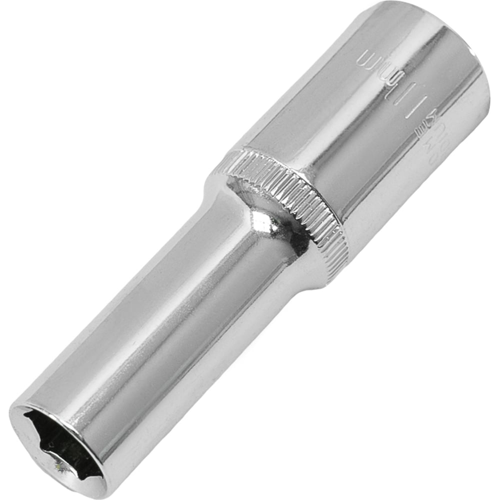 Изображение товара Головка торцевая 6-гранная удлиненная с насечкой FLANK 11 мм, 1/2" DR, CrV Pobedit 2844511