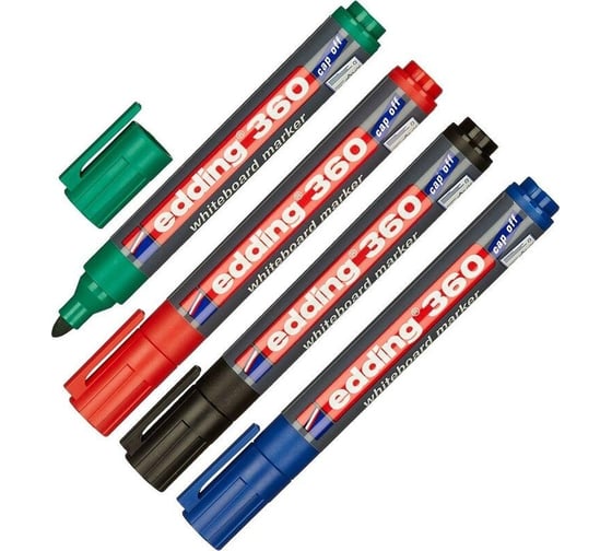 Изображение товара Набор маркеров для белых досок EDDING e-3604s 1.5-3 мм 31833