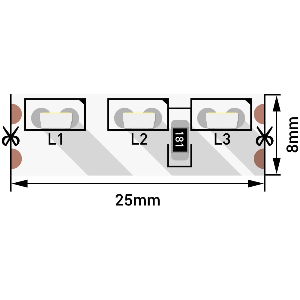 фото Светодиодная лента бокового свечения swg smd 315, 120 led/м, 12в, ip20, холодный белый 00-00004203