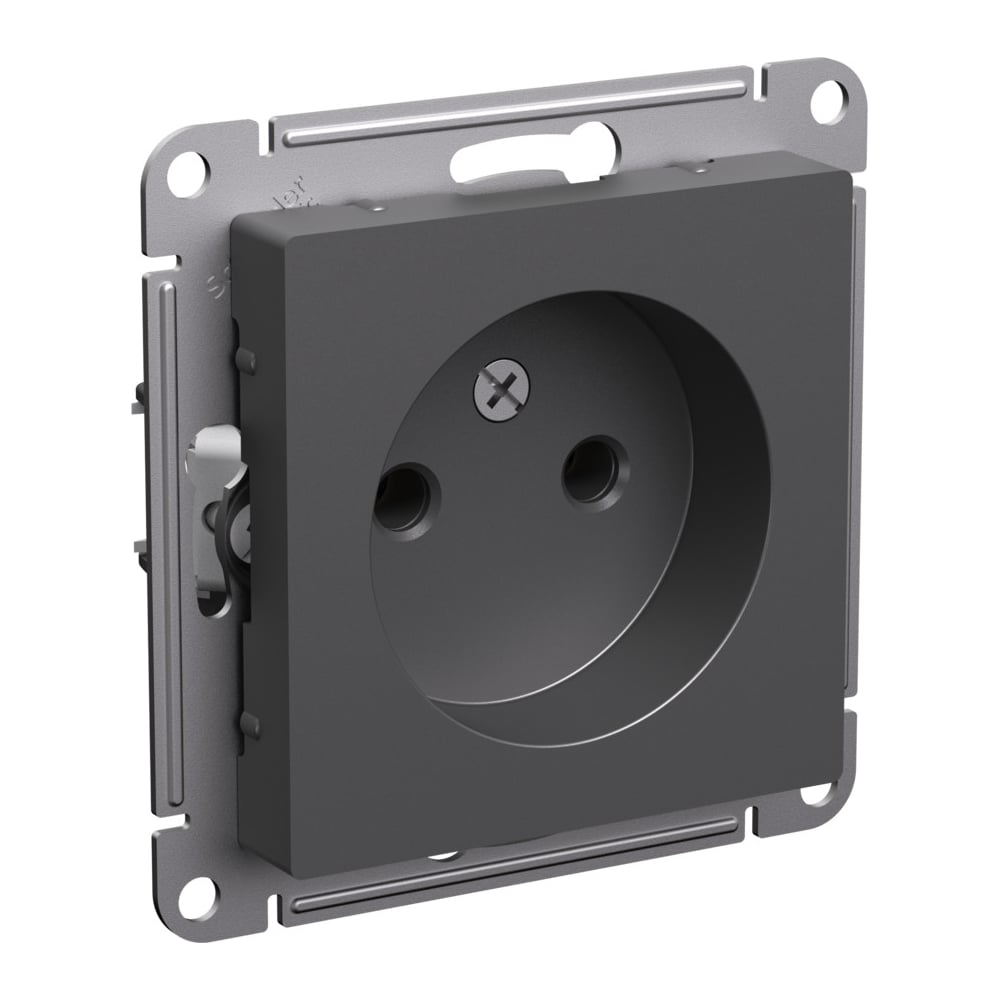 Изображение товара Механизм розетки Systeme Electric Atlasdesign базальт 16А встраиваемый