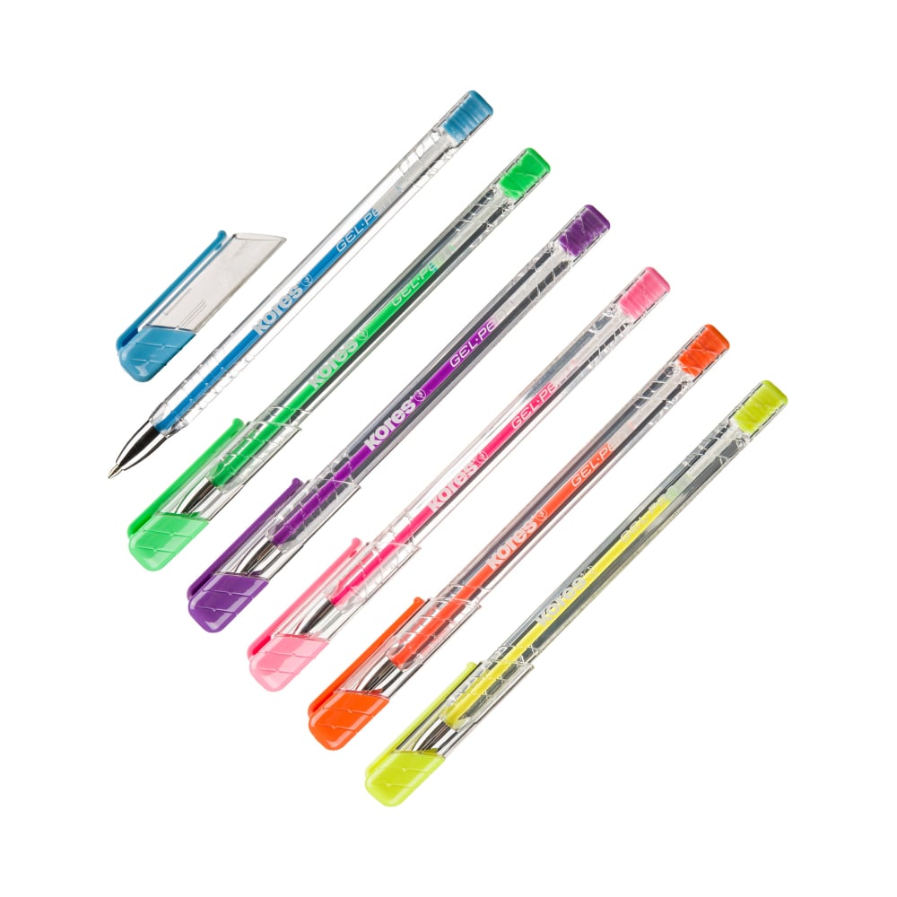 Изображение товара Набор гелевых ручек Kores k11 neon 6 цветов