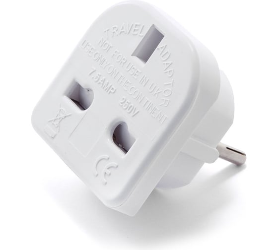 Изображение товара Переходник питания Gembird с вилки EU, UK в RU A-AC-UKEU-001