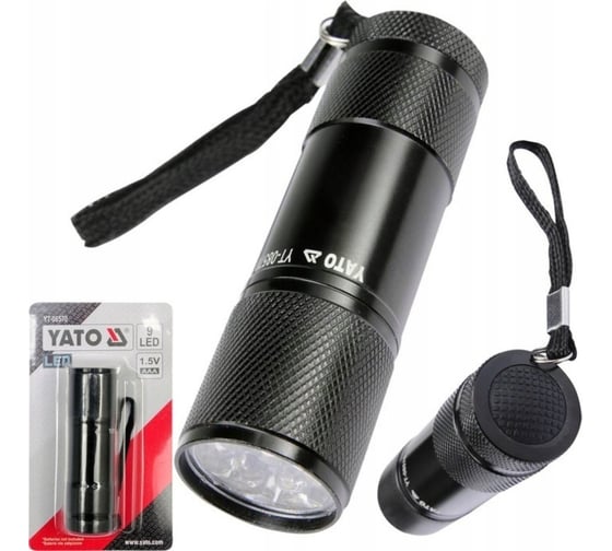 Изображение товара Мини фонарь YATO алюминий 9 LED YT-08570 382708570 092 1