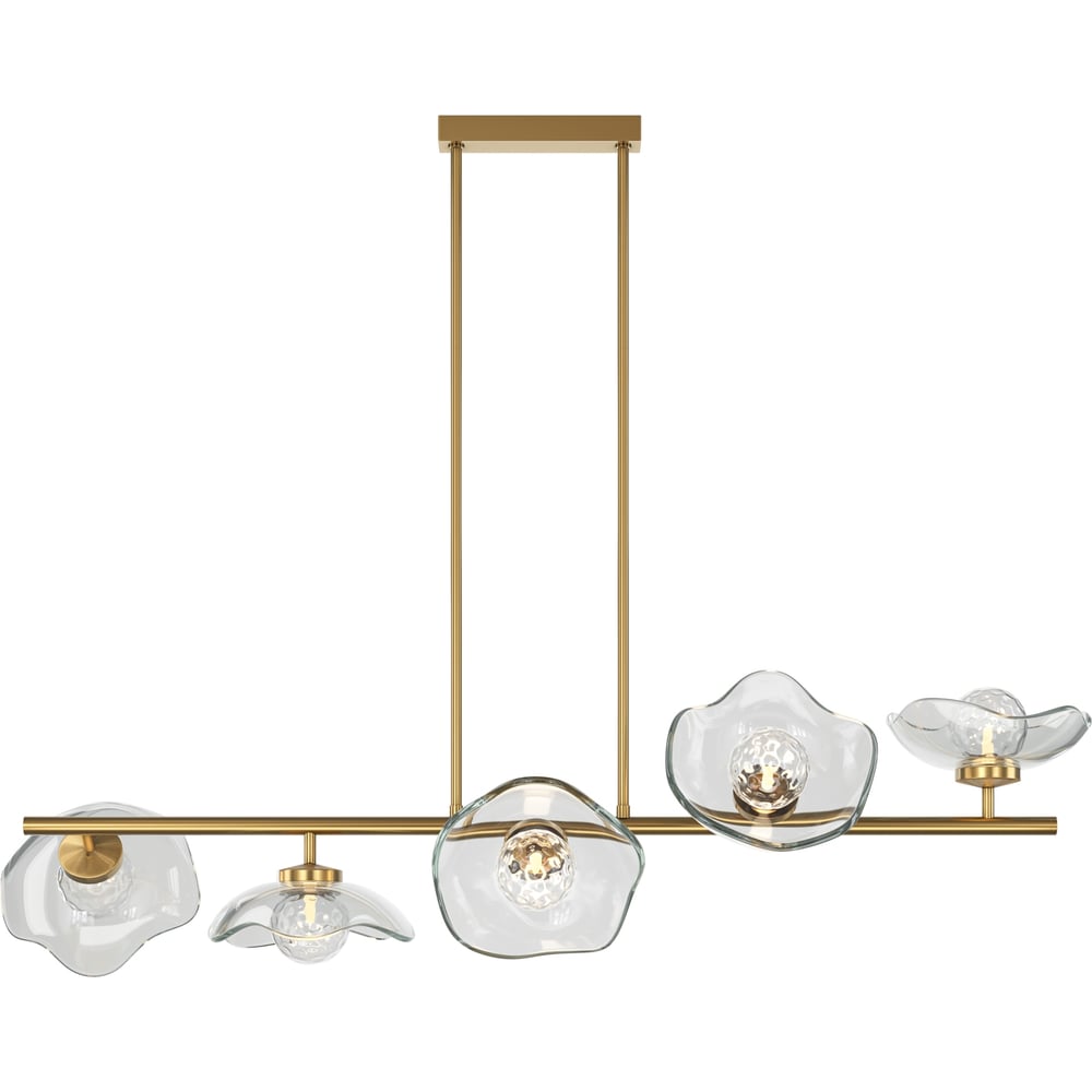 Изображение товара Подвесной светильник MAYTONI miracle с 5 лампами G9 латунь стекло модерн 110 см